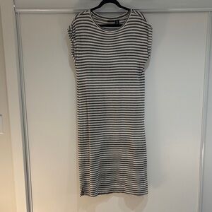 Mercer & Madison Black and White Striped Midi Dress